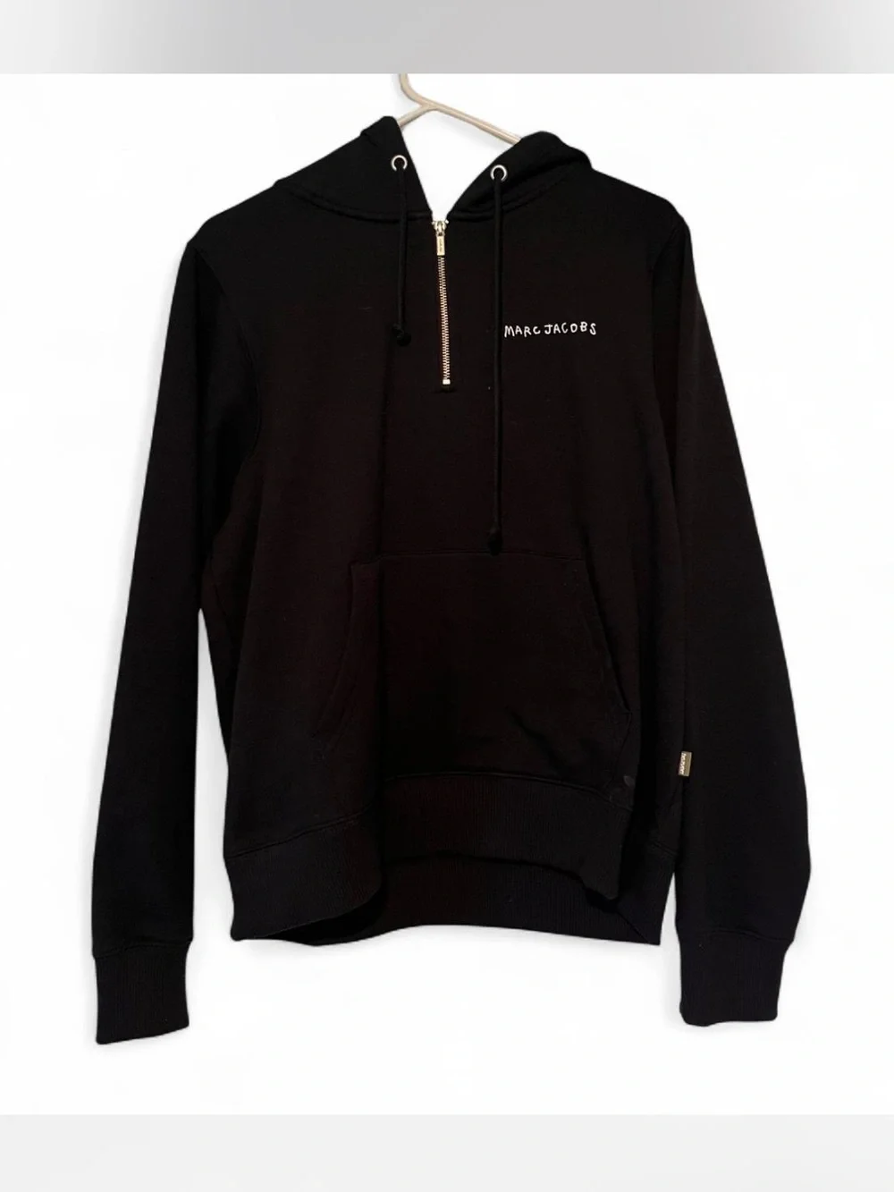 HEAVEN BY MARC JACOBS black quarter zip bunnie hoodie. - Picture 2 of 4